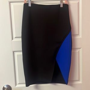 Guess Bodycon blue and black skirt- size small